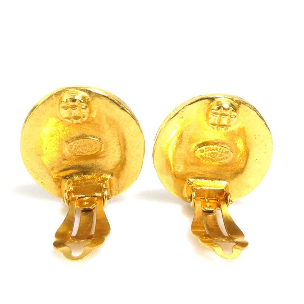 CHANEL Gold Logo Earrings - Picture 4 of 9